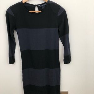 French Connection black and navy Bambi Stripe Knit Dress